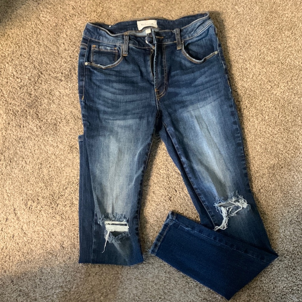 Tricot skinny jeans.